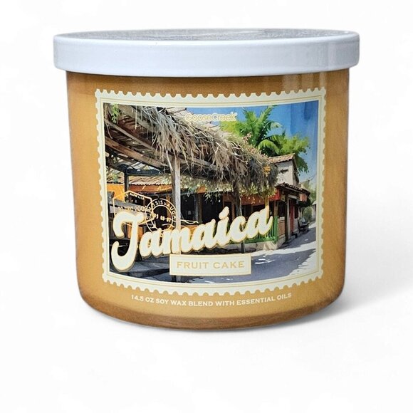Goose Creek Jamaica Fruit Cake 3-Wick Soy Wax Essential Oil Jar Candle NEW - Picture 5 of 5